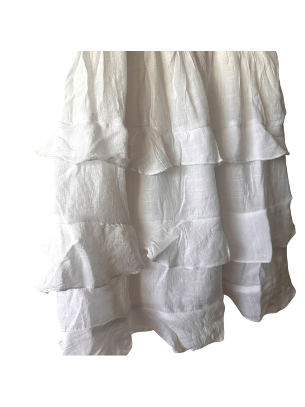 NWT Francesca’s White Smocked Mini Dress Bridal Shower Grad Open Back Large - Picture 4 of 10